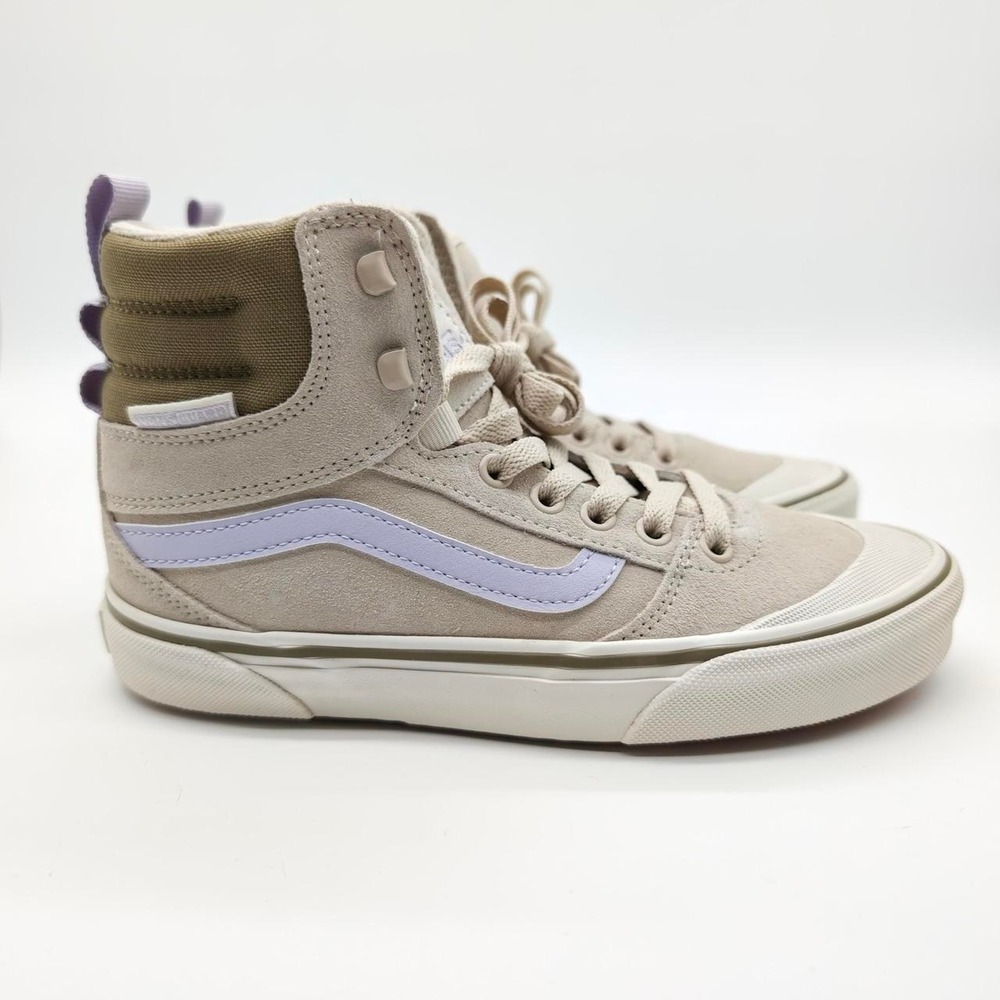 Vans Ashwood Hi-Guard Lace Up Suede Oatmeal Lavender